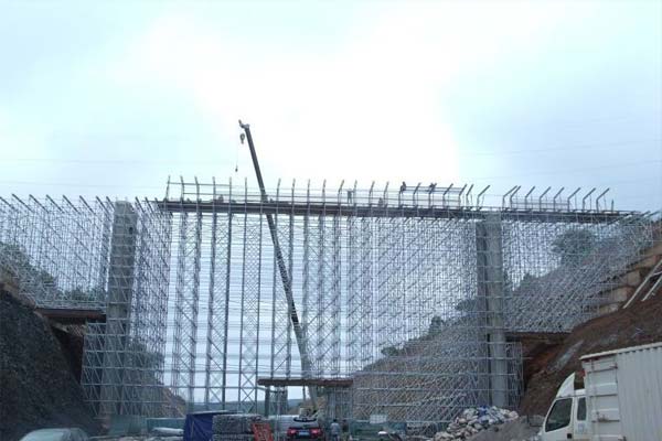 盤扣腳手架河道大壩應用案例 盤扣腳手架河道大壩應用案例